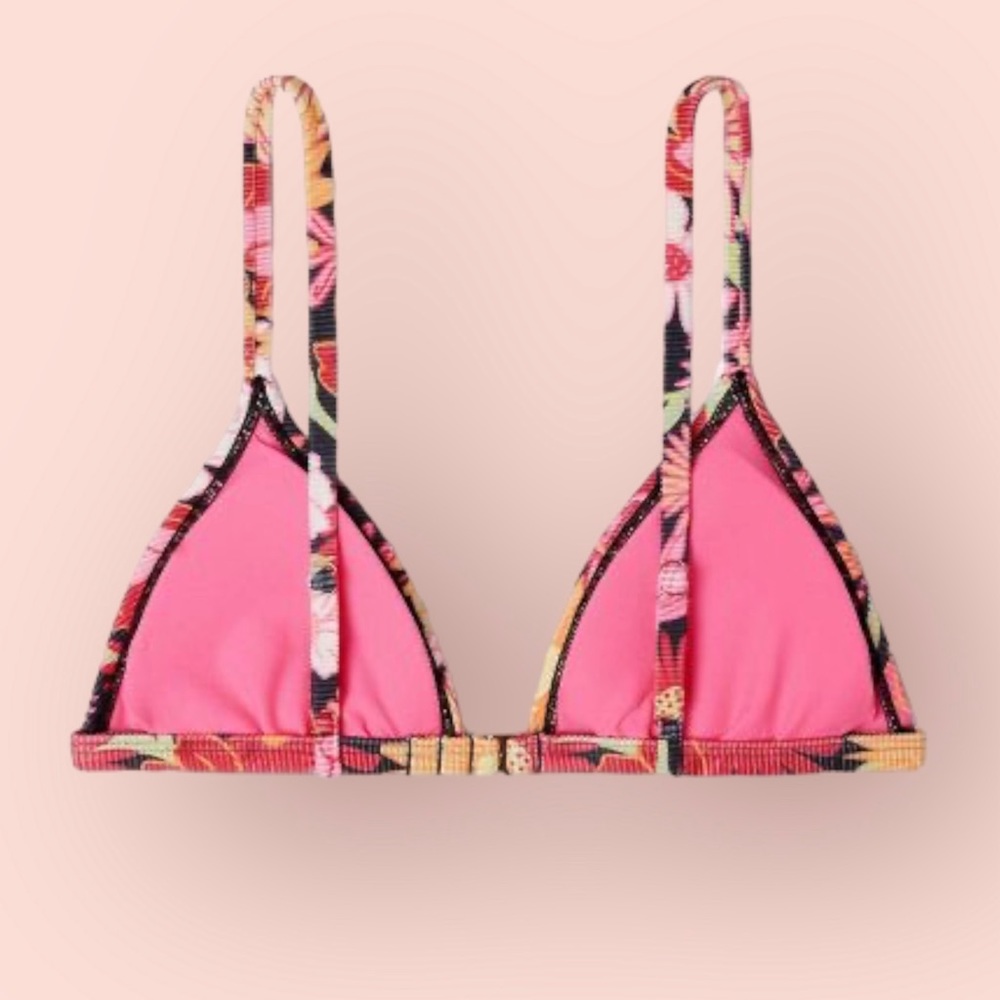 Women's Ribbed Triangle Bikini Top - Wild Fable™ - Picture 2 of 10